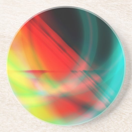 Dessous De Verre En Grès Tapis Volant Abstrait (Devant)