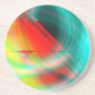 Dessous De Verre En Grès Tapisserie Abstraite