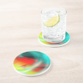 Dessous De Verre En Grès Tapisserie Abstraite (Côté)