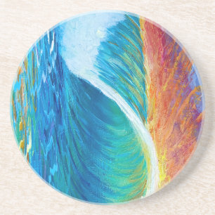 Dessous De Verre En Grès Tapisserie de 50 po x 60 po sur Surf de coucher du