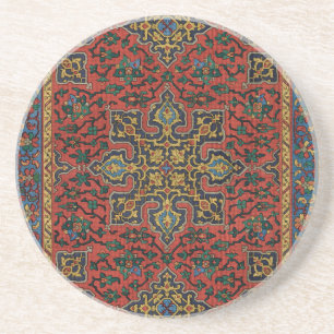 Dessous De Verre En Grès Tapisserie de tapis persan rouge bleu classique