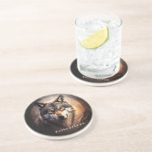 Dessous De Verre En Grès Tapisserie en grès de Yellowstone Loup (Côté)