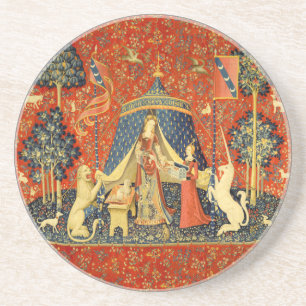 Dessous De Verre En Grès Tapisserie Médiévale de la Dame et la Licorne : Ar