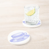 Dessous De Verre En Grès Tasse à thé violette (Côté)