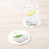 Dessous De Verre En Grès Tasse de thé vert (Côté)