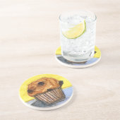 Dessous De Verre En Grès Tasse en grès Muffin au chocolat peint (Côté)