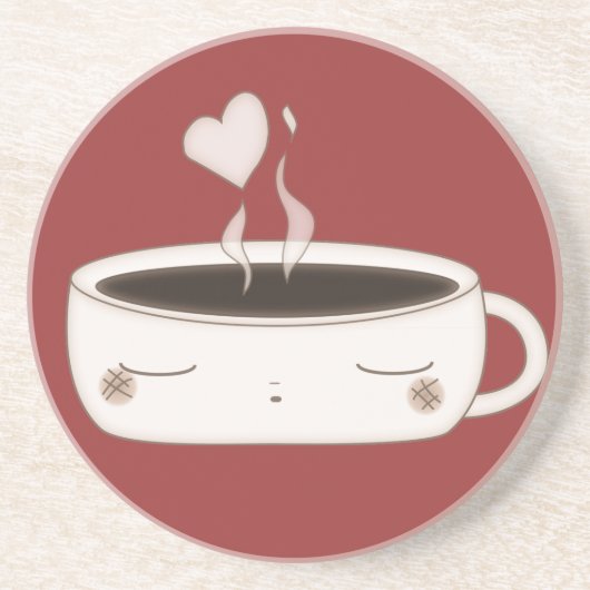 Dessous De Verre En Grès tasse mignonne de choco (Devant)