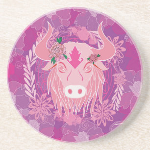 Dessous De Verre En Grès taureau