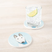 Dessous De Verre En Grès Taureau Terrier - Cute Original Chien Art (Côté)