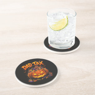 Dessous De Verre En Grès Taxe Papa Drôle Halloween Citrouille