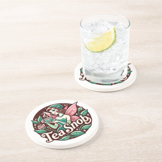 Dessous De Verre En Grès Tea Snob Fairy (Côté)