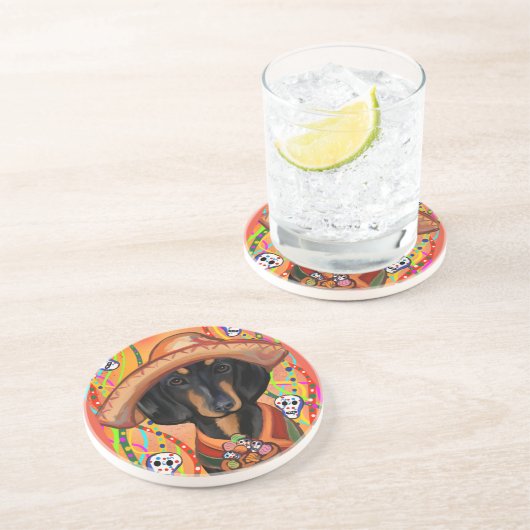 Dessous De Verre En Grès Teckel (Côté)