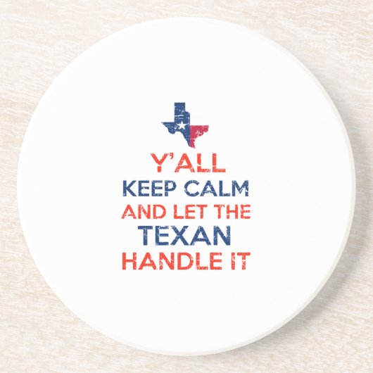 Dessous De Verre En Grès Tee - shirt de drapeau du Texas (Devant)