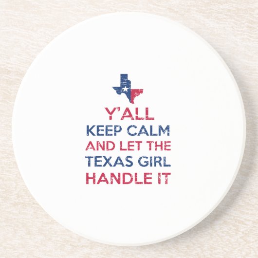 Dessous De Verre En Grès Tee - shirt de fille du Texas (Devant)
