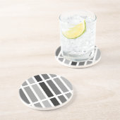 Dessous De Verre En Grès Teintes gris argenté (Côté)