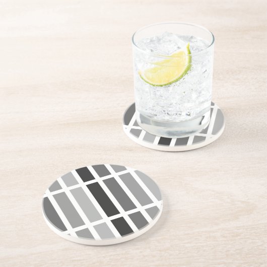 Dessous De Verre En Grès Teintes gris argenté (Côté)