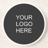 Dessous De Verre En Grès Téléchargez votre propre logo d'entreprise (Devant)