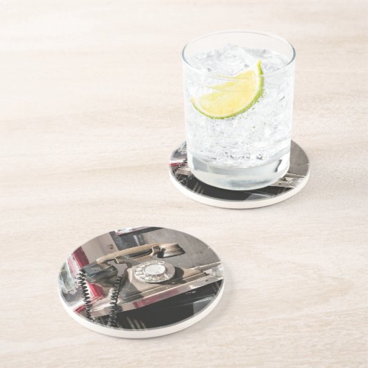 DESSOUS DE VERRE EN GRÈS TÉLÉPHONE (Côté)