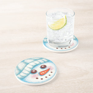 Dessous De Verre En Grès Téléphone à Neige