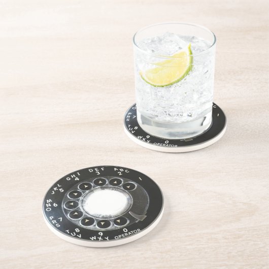 Dessous De Verre En Grès Téléphone Rotary (Côté)