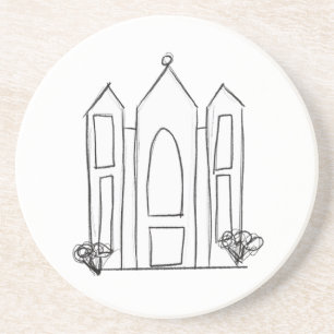 Dessous De Verre En Grès Temple mormon simple moderne LDS Salt Lake City