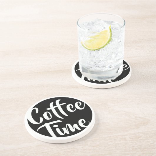 Dessous De Verre En Grès Temps de café (Côté)