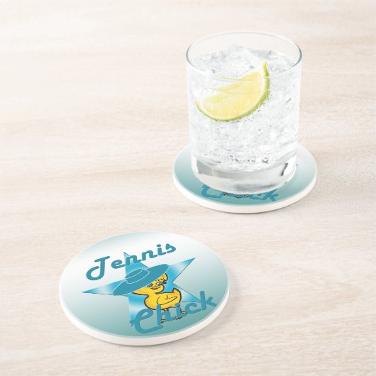 Dessous De Verre En Grès Tennis Chat #7 (Côté)