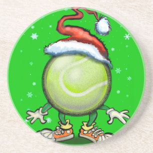 Dessous De Verre En Grès Tennis Christmas