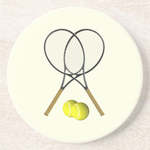 Dessous De Verre En Grès Tennis Doubles Cream