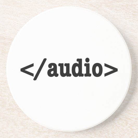 Dessous De Verre En Grès Terminer le code HTML5 audio (Devant)