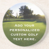 Dessous De Verre En Grès Terrain de golf vert à l'aube (Devant)