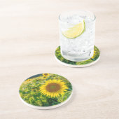 Dessous De Verre En Grès Terrain de tournesol doré (Côté)