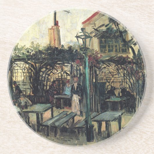 Dessous De Verre En Grès Terrasse de café, Montmartre de Vincent van Gogh (Devant)
