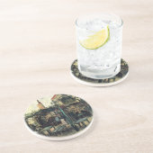 Dessous De Verre En Grès Terrasse de café, Montmartre de Vincent van Gogh (Côté)