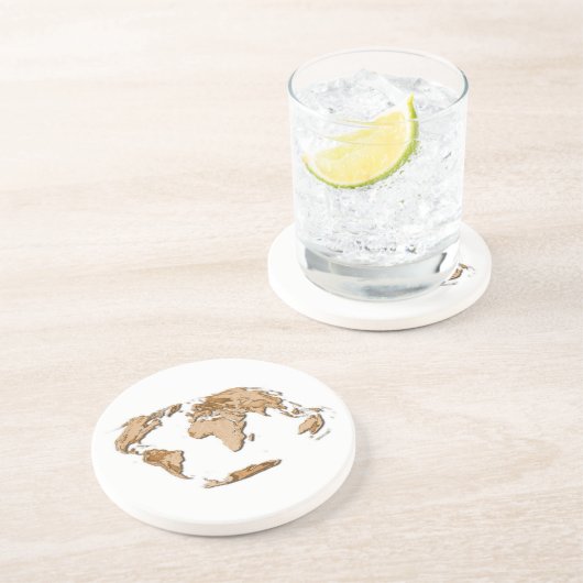 Dessous De Verre En Grès Terre (Côté)