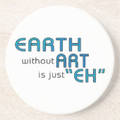 Dessous De Verre En Grès Terre sans Art (Devant)