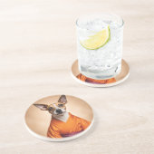 Dessous De Verre En Grès Terrier brésilien bouddhiste (Côté)