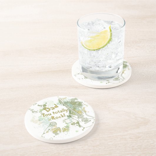Dessous De Verre En Grès T'Es Rocher, Papa (Côté)