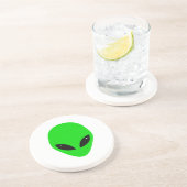 Dessous De Verre En Grès Tête Alien verte (Côté)