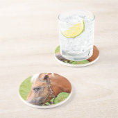 Dessous De Verre En Grès Tête de cheval 003 (Côté)