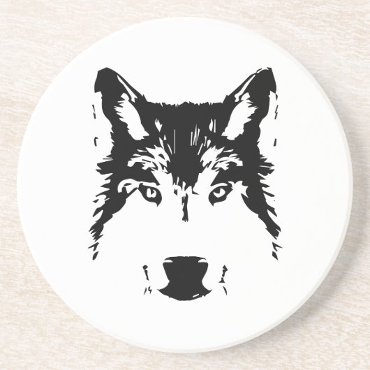 Dessous De Verre En Grès Tête de loup (Devant)
