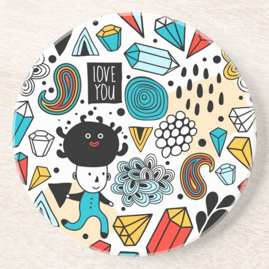 Dessous De Verre En Grès Tête folle (Devant)