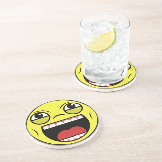 Dessous De Verre En Grès Tête LOL (Côté)