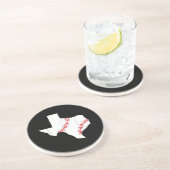 Dessous De Verre En Grès Texas Baseball État drôle Texas Baseball (Côté)