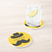Dessous De Verre En Grès Texas en jaune (Côté)