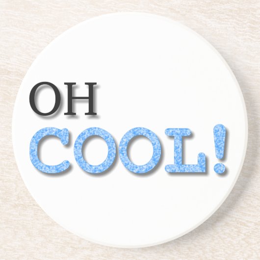 Dessous De Verre En Grès Texte Cool (Devant)