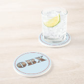 Dessous De Verre En Grès Texte de levée de soleil OBX (Côté)