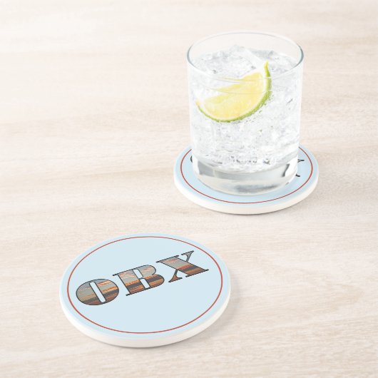 Dessous De Verre En Grès Texte de levée de soleil OBX (Côté)