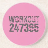 Dessous De Verre En Grès Texte usé et rayé Workout 247365 rose (Devant)