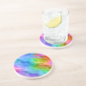 Dessous De Verre En Grès Texture blanche (Côté)